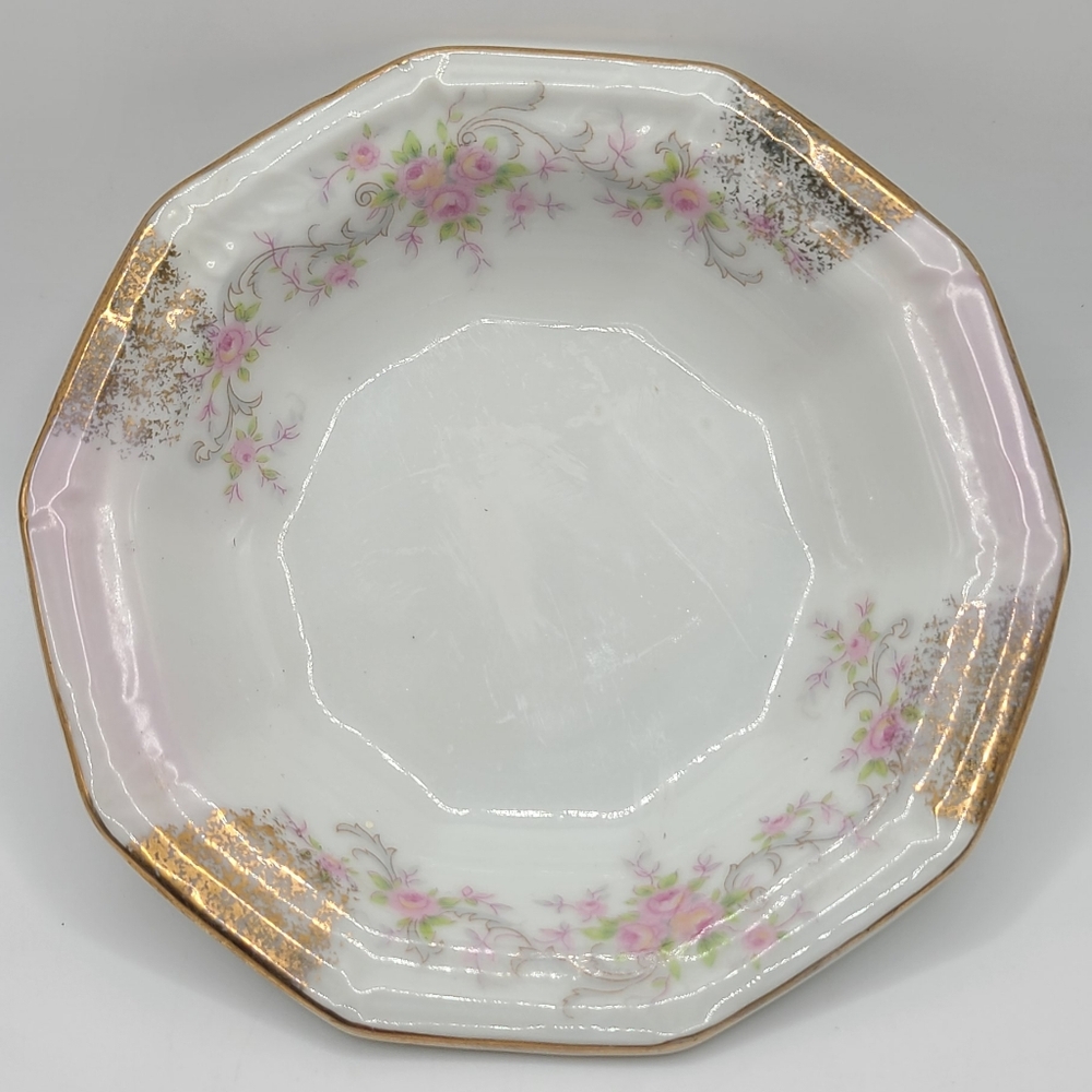 Vintage Lefton China Pink Roses Small Bowl No. 1937 for mini pitcher or trinket